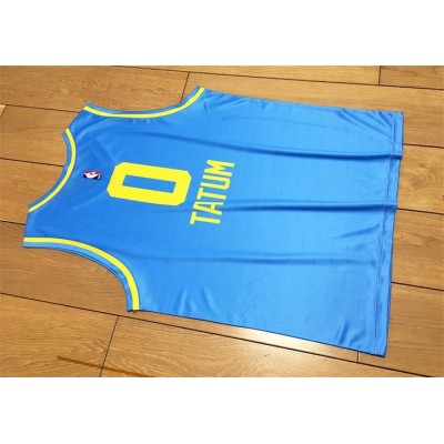 0 Jayson Tatum 2018 Rookie of the Year USA Blue Jersey