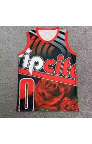 0 Lillard ripciy Hip hop basketball jersey