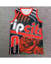 0 Lillard ripciy Hip hop basketball jersey