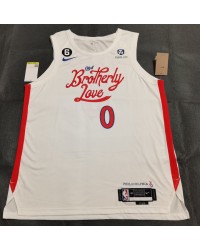 0 Maxey 76ers 22-23 city jersey with patches player version