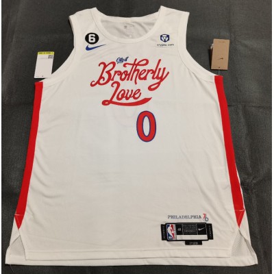 0 Maxey 76ers 22-23 city jersey with patches player version