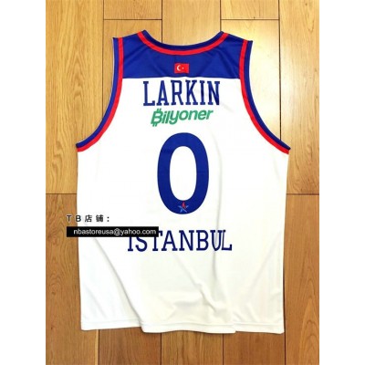 0 Shane Larkin Anadolu Efes Istanbul Euroleague Home Jersey White