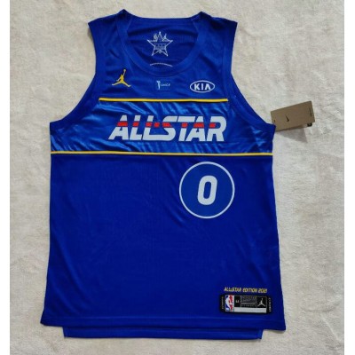 0 Tatum 2021 all star jersey blue player version