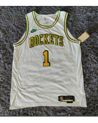 1 Mcgrady Rockets 22-23 throwback jersey white player version