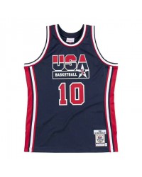 10 Drexler 1992 USA jersey navy heat pressed