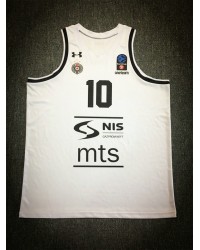 10 Ognjen Jaramaz Partizan Belgrade White Basketball Jersey