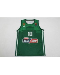 10 Sloukas Panathinaikos 2023-24 Green Home Basketball Jersey