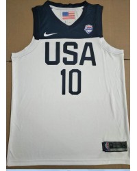 10 Tatum 2019 USA FIBA Basketball world cup jersey white