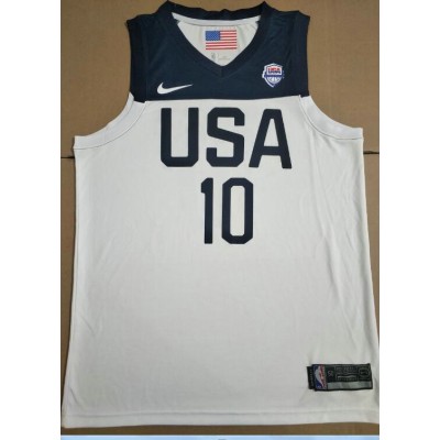 10 Tatum 2019 USA FIBA Basketball world cup jersey white