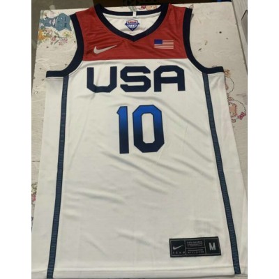 10 Tatum 2020 Olympic USA Team jersey white