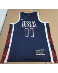 11 Embiid 2024 USA Team jersey navy with stripe