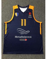 11 Jerebko Moscow Region Khimki Dark Blue Basketball Jersey