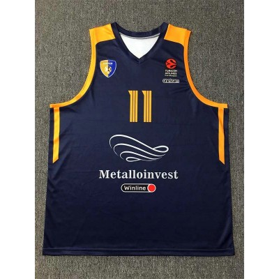 11 Jerebko Moscow Region Khimki Dark Blue Basketball Jersey