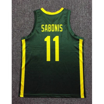 11 Sabonis 2019 FIBA Basketball World Cup Lithuania Team Green Jersey