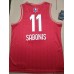 11 Sabonis 2020 all star jersey red