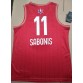 11 Sabonis 2020 all star jersey red