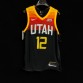 12 Stockton Jazz 2021 city jersey Black player version