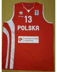 13 Marcin Gortat Poland Basketball Jersey Red