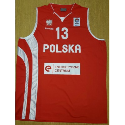 13 Marcin Gortat Poland Basketball Jersey Red