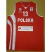 13 Marcin Gortat Poland Basketball Jersey Red