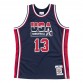 13 Mullin 1992 USA jersey navy heat pressed