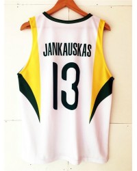 13 Sarunas Jasikevicius 2008 Olympics Lietuva Basketball Jersey White