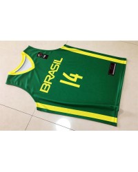 14 Schmidt 2019 FIBA Basketball World Cup Brazil Team Jersey Green