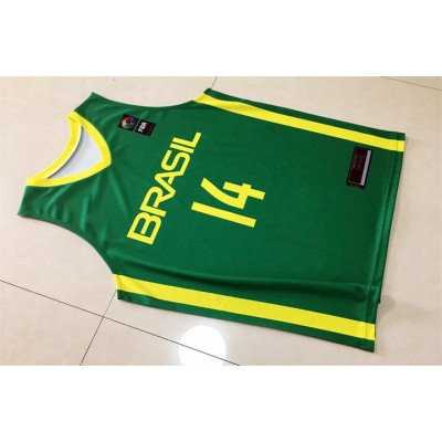 14 Schmidt 2019 FIBA Basketball World Cup Brazil Team Jersey Green