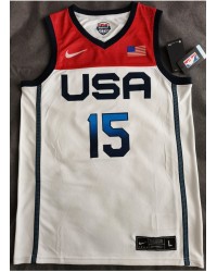 15 Booker 2020 Olympic USA Team jersey white