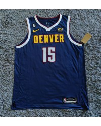 15 Jokic Denver Nuggets 75th Anniversary Authentic Navy Jersey player version