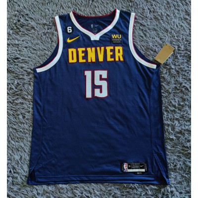 15 Jokic Denver Nuggets 75th Anniversary Authentic Navy Jersey player version