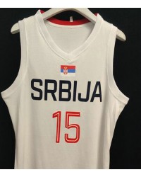 15 Jokic Serbia Fiba jersey white