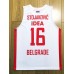 16 Stojakovic Red Star Belgrade Basketball Jersey red and white stripes