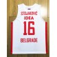 16 Stojakovic Red Star Belgrade Basketball Jersey red and white stripes