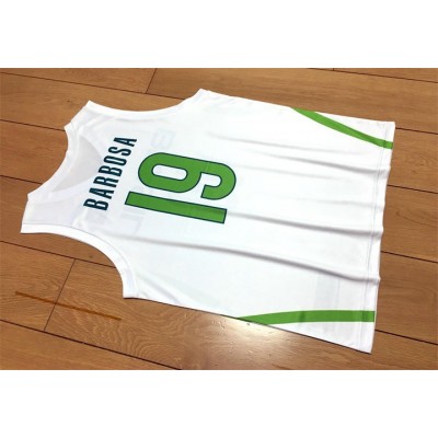 19 Barbosa Brazil Team 2016 FIBA Basketball World Cup Jersey White