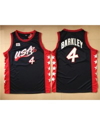 1996 Barkley 4 Atlanta Olympic jersey Blue