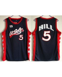 1996 Hill 5 Atlanta Olympic jersey Blue