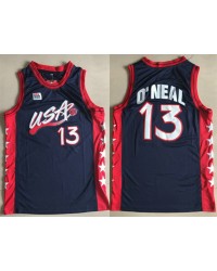 1996 O'neal 13 Atlanta Olympic jersey blue