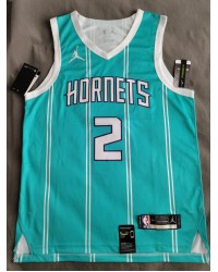 2 Ball Charlotte Hornets player version jersey green