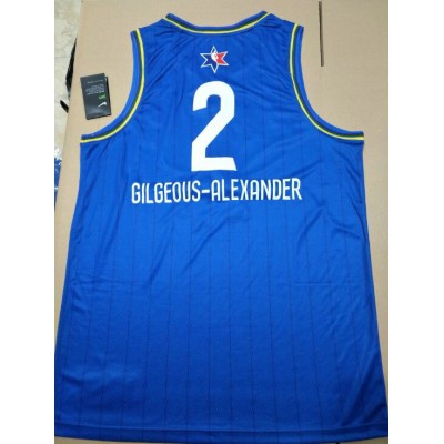 2 Gilgeous-Alexander 2020 All star game jersey blue