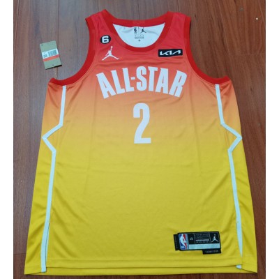 2 Gilgeous-Alexander 2023 NBA All star games jersey yellow