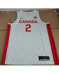 2 Gilgeous-Alexander Canada 2023 jersey white