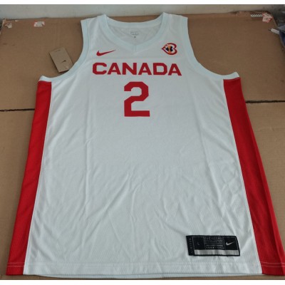 2 Gilgeous-Alexander Canada 2023 jersey white