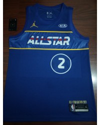 2 Leonard 2021 All star game jersey blue