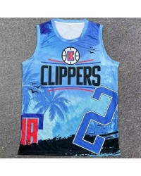 2 Leonard Clippers Hip hop basketball jersey