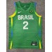 2 Yago 2024 Olympics Brazil Team Basketball Jersey Green