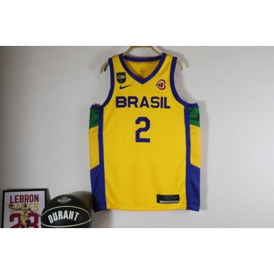 2 Yago Brazil 2023 FIBA jersey yellow