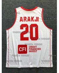 20 Wael Arakji Lebanese National Team Jersey Unisex White