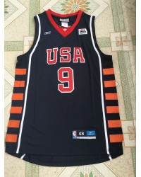 2004 Lebron James 9 Athens Olympic jersey Blue