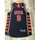 2004 Lebron James 9 Athens Olympic jersey Blue